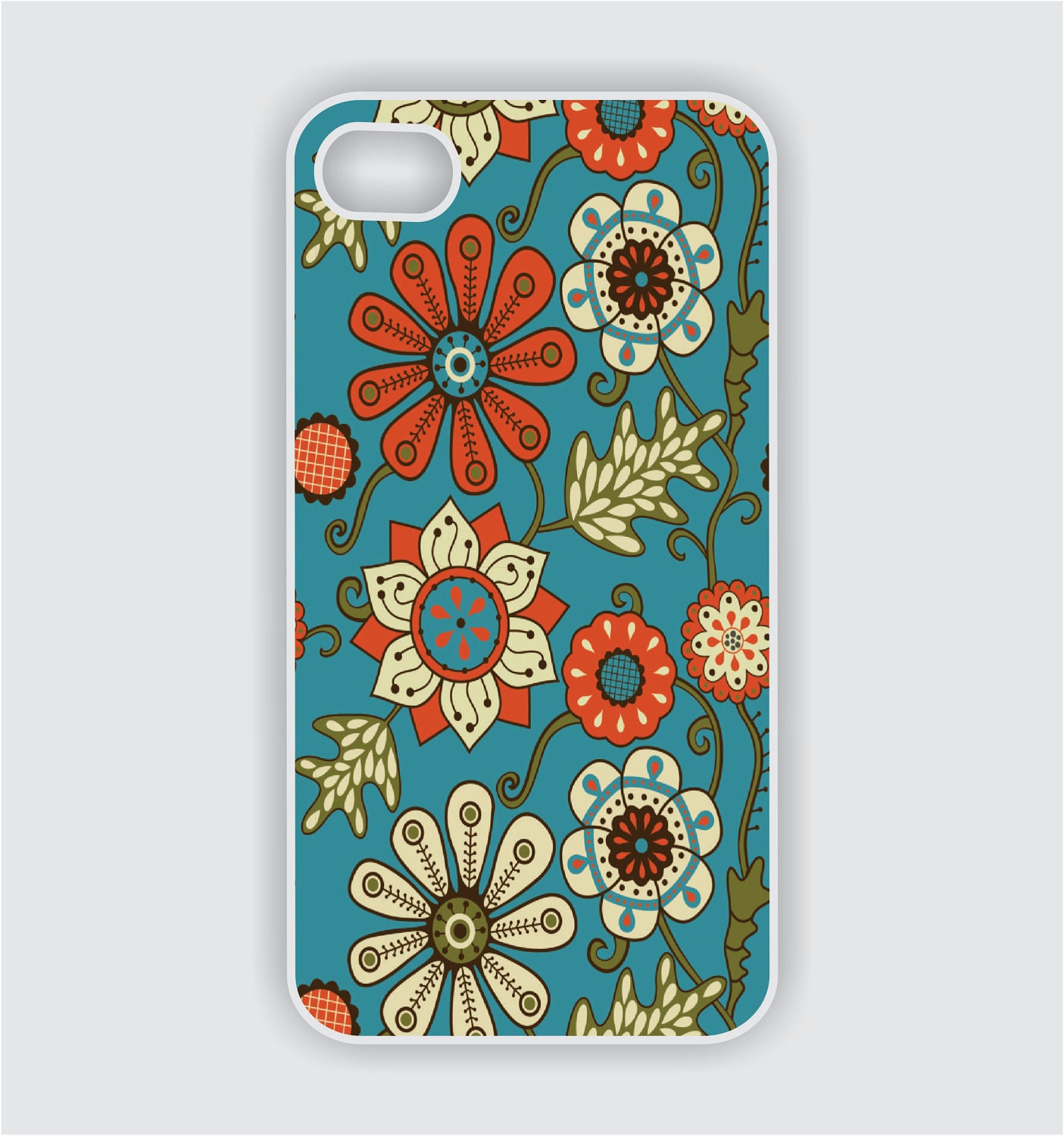 Rubber iPhone 4 Case - Pretty Blossoms -  iPhone Case, iPhone 4s Case, Cases for iPhone 4, Hard iPhone 4 Case, iPhone 4 Cover