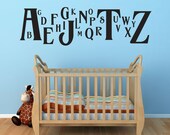 Havana Alphabet Wall Decal - Children's Room and Nursery Vinyl Wall Art Decal Sticker