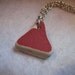REDUCED-Triangular shaped red beach pottery neckleace