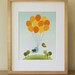 Balloons and Birds . Baby Nursery Wall Art . Children Wall Art