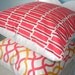 Coral and Orange Trellis Geometric Pillow Cover 16 x 16