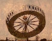 Round and Round - 8x10 photograph - fine art print - carnival ride - children's art - vintage photography - muted colors - neutral