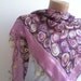 Scarf,  for women accessories, beaded lace, purple triangle scarf,stylish accessory,thin scarf, women fashion