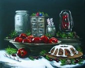 Art note cards, Christmas Art, country art,  Christmas cards