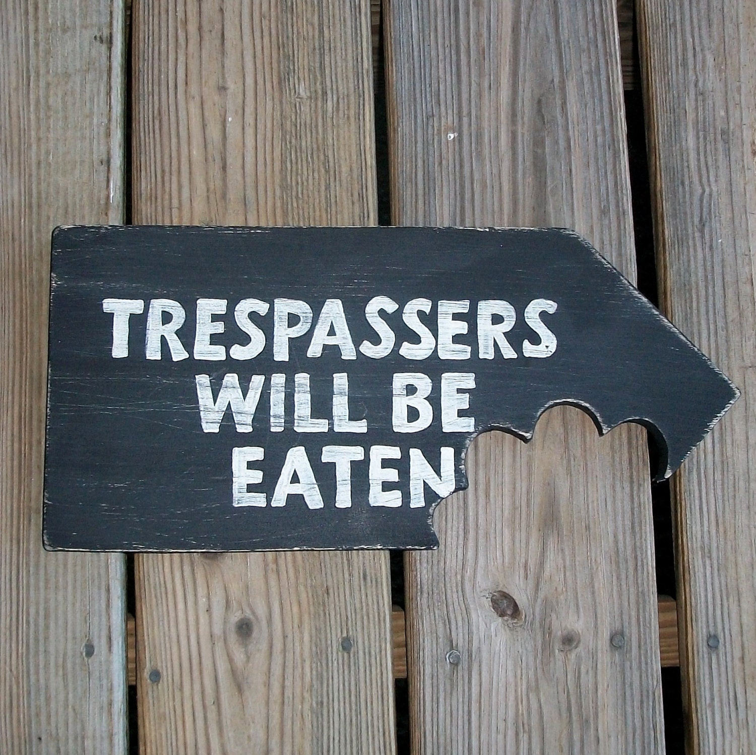 Man Cave, Funny, Sign, Trespassers Will be Eaten, No Girls Allowed, Beware of Dog, Chomp, Made to Order, Free Shipping
