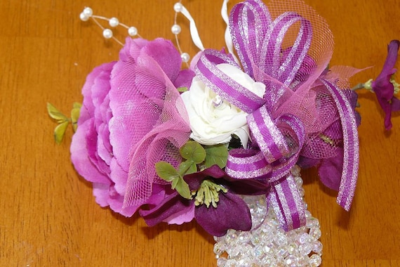 Corsage-Purple Wristlet Corsage