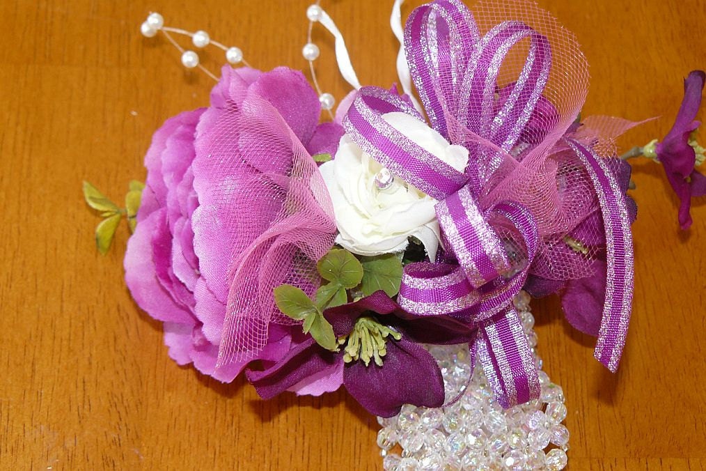 Corsage-Purple Wristlet Corsage