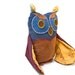 Blue and yellow owl plush softie free shipping