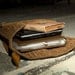 Big laptop backpack in beige ivory color with Mustard buckles FREE SHIPPING