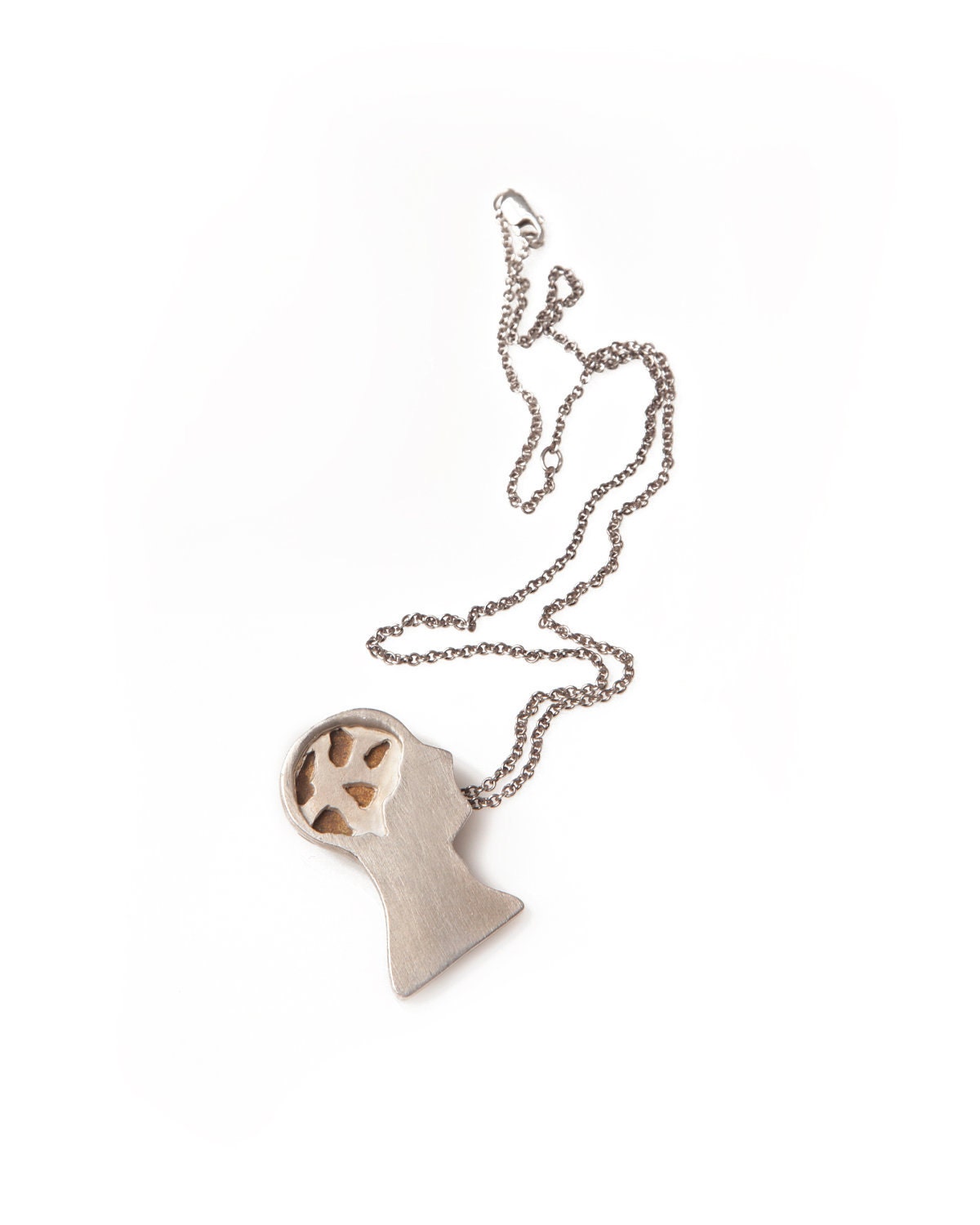 Triple Neurology Pendant - Silver/Silver/Brass