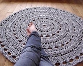 5ft(150cm) handmade chunky crochet mega doily rug / MADE To ORDER