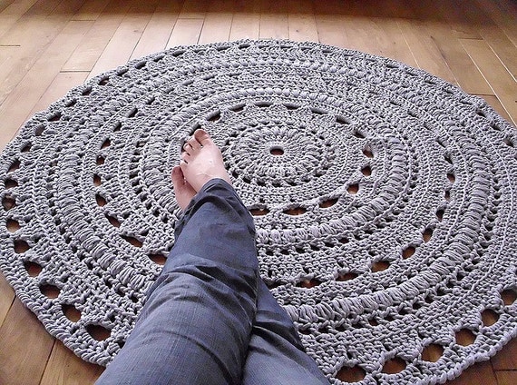 5ft(150cm) handmade chunky crochet mega doily rug / MADE To ORDER
