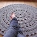 5ft(150cm) handmade chunky crochet mega doily rug / MADE To ORDER