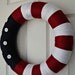 Patriotic Red White and Blue yarn wrapped wreath