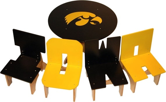 Iowa Hawkeye Table and Chair Set