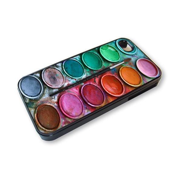 iPhone 4/4S/5 case includes screen protector and cleaning cloth.Watercolor set paintbox. Available in black or white