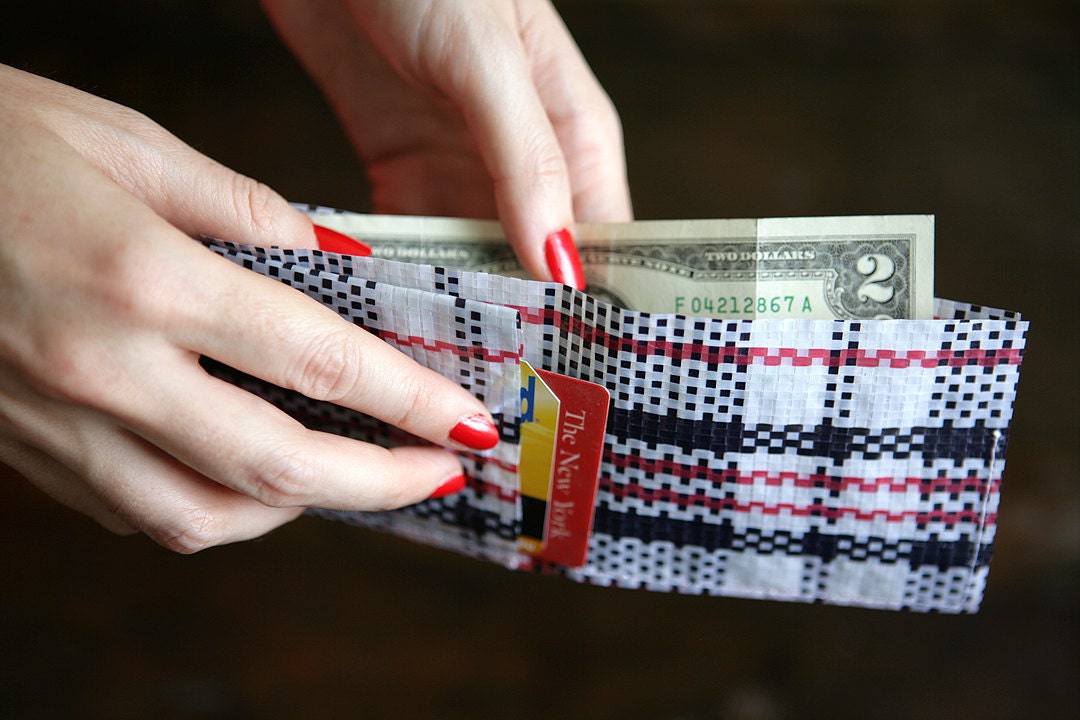 wallet PDF sewing pattern upcycled simple and functional printable for men unisex
