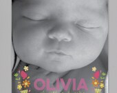 BIRTH ANNOUNCEMENT modern baby boy photo baby announcement "olivia no. 303" alice & lois design studios
