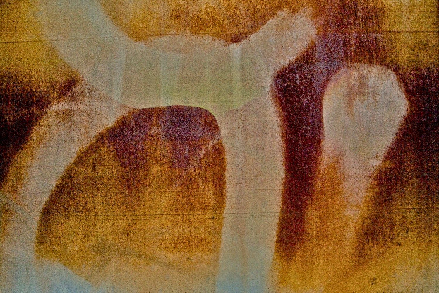 Abstract Fine Art Industrial Photography, Orange White Graffiti, Viking King and Scepter - 8x12