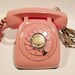 Pink and Black His-and-Hers Rotary Phones