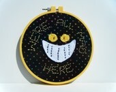 We're All Mad Here - Embroidery Hoop Wall Art
