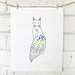 Letterpress Fox Print Color - 8x10 inches