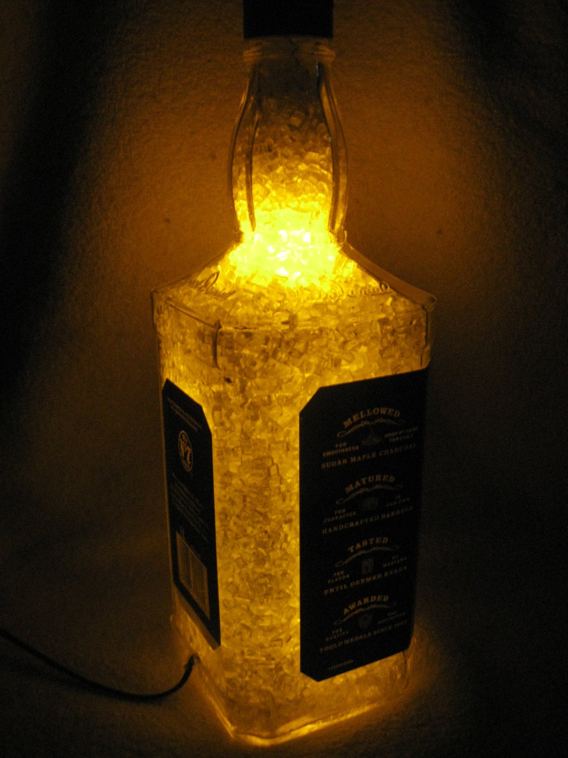 Night LED recycled bottle lamps