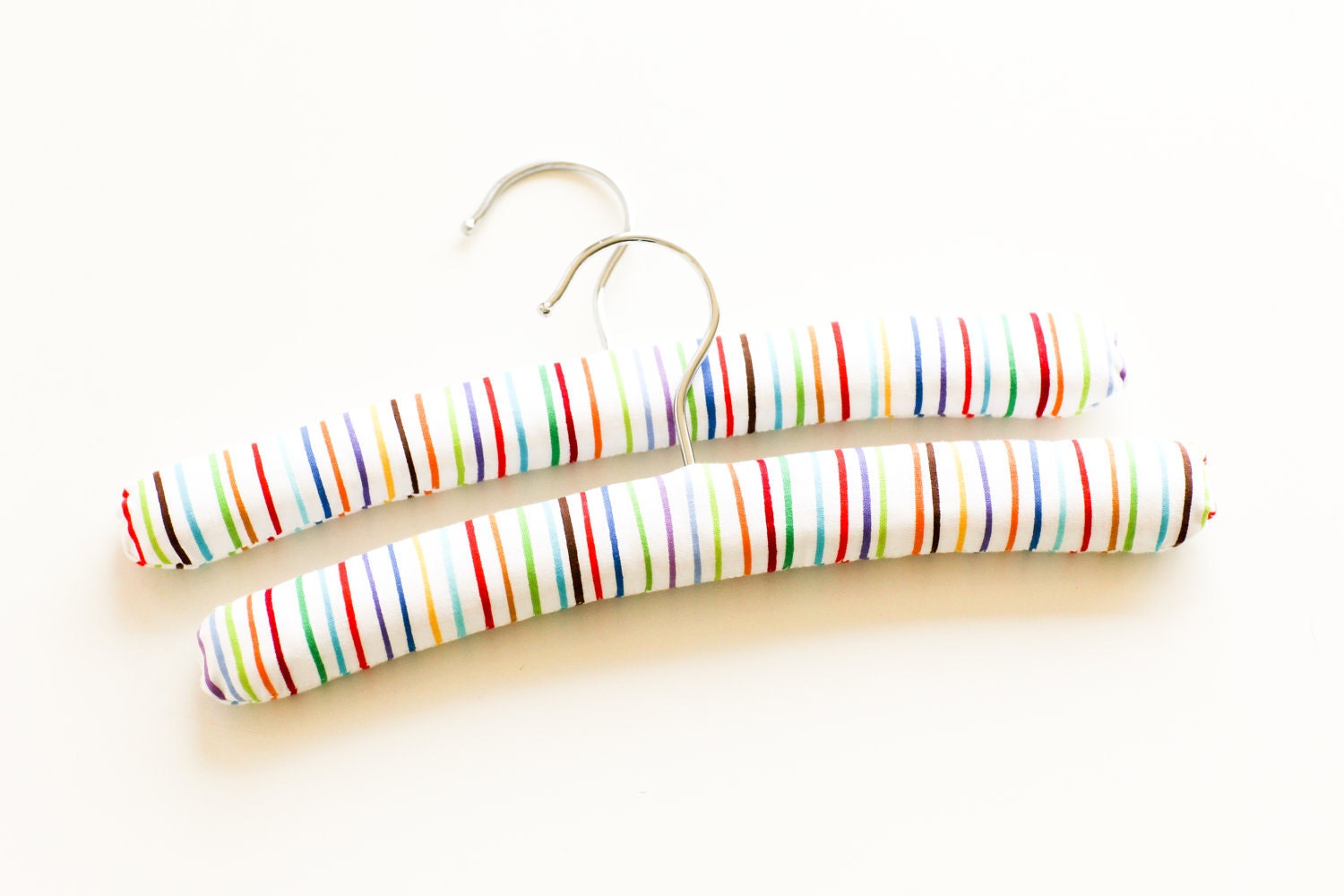 Baby / Toddler / Children's Padded Clothes Hangers. Stripes. Set of Two.