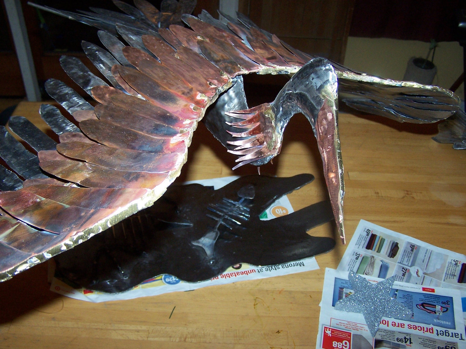 Great Blue Heron Metal Sculpture