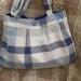 Blue tartan soft bag