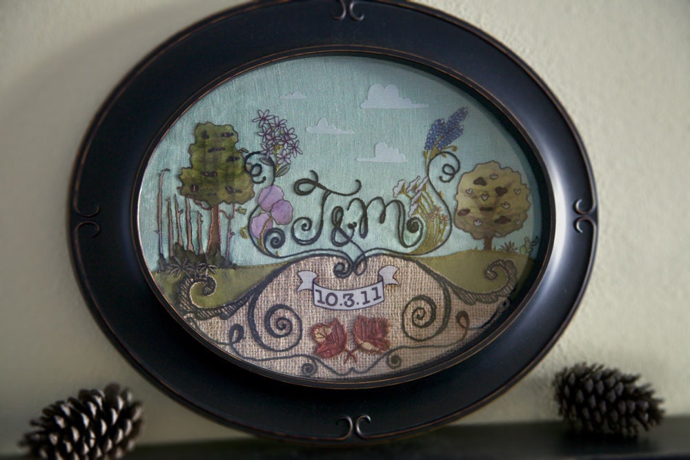 Embroidered & Appliqued Wedding Family Crest