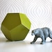 Geometric Modern Figure in olive green