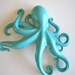 Bigger 8" RESERVED 4 NATALIE bright blue: Hanging Little Octopus