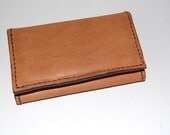 Handmade Tan Leather iPhone Wallet  with Coin Pocket