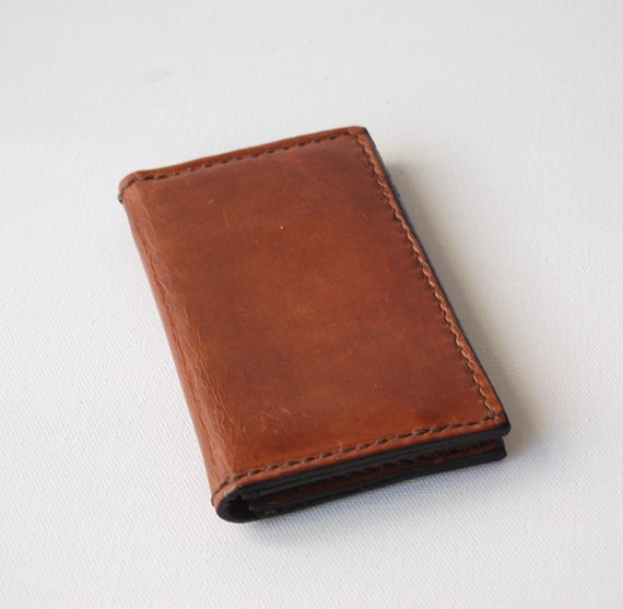 Handmade Cognac Leather iPhone Wallet