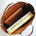 Handstitched Cognac Leather Tote Bag