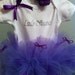 Purple Sparkle Little Princess Baby Onesie TuTu