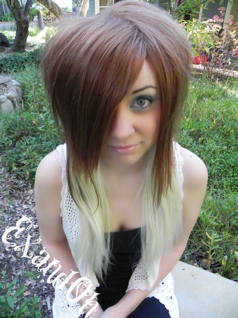 SHOP-WIDE SALE Caramel Marshmallow  / Brown and Blonde / Long Straight Layered Wig