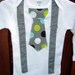 Get the set - Polka Dot Neck Boy Tie Bodysuit Onesie or T-Shirt with Suspenders and Crocheted Hat - Size NB to 12 Years