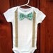 Baby Boy Bowtie & Suspender Onesie or shirt- Blue and Green Plaid - NB to 12 Years - or pick your own