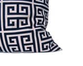 Decorative Throw Pillow Greek Key Pillow Lumbar pillow cover navy pillow Housewares, Cushion cover Printed fabric on front and back