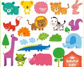 Buy 2 Get 2 Free ---- Little Animals ---- Personal and Small Commercial Use ---- BB 0047