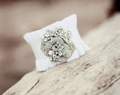 White Pleated Bridal Cuff