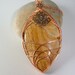 Cream and Brown Picture Jasper Marquise Wire Wrapped Pendant in Copper