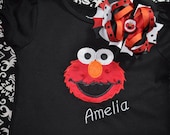 Elmo Shirt and bow set