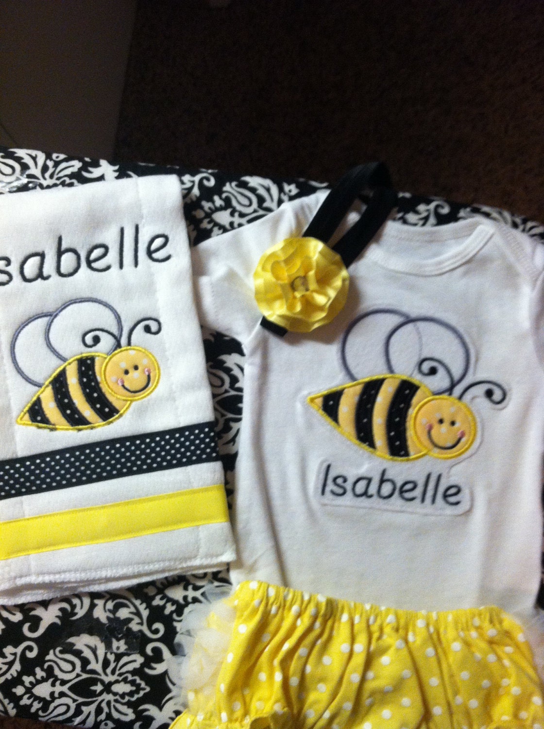 Baby Girl Personalized Baby Shower Gift Set