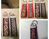 Cheetah,Leopard wristlet Keychain