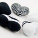 Love - Black and white crochet valentine hearts in coton