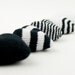 Love - Black and white crochet valentine hearts in coton