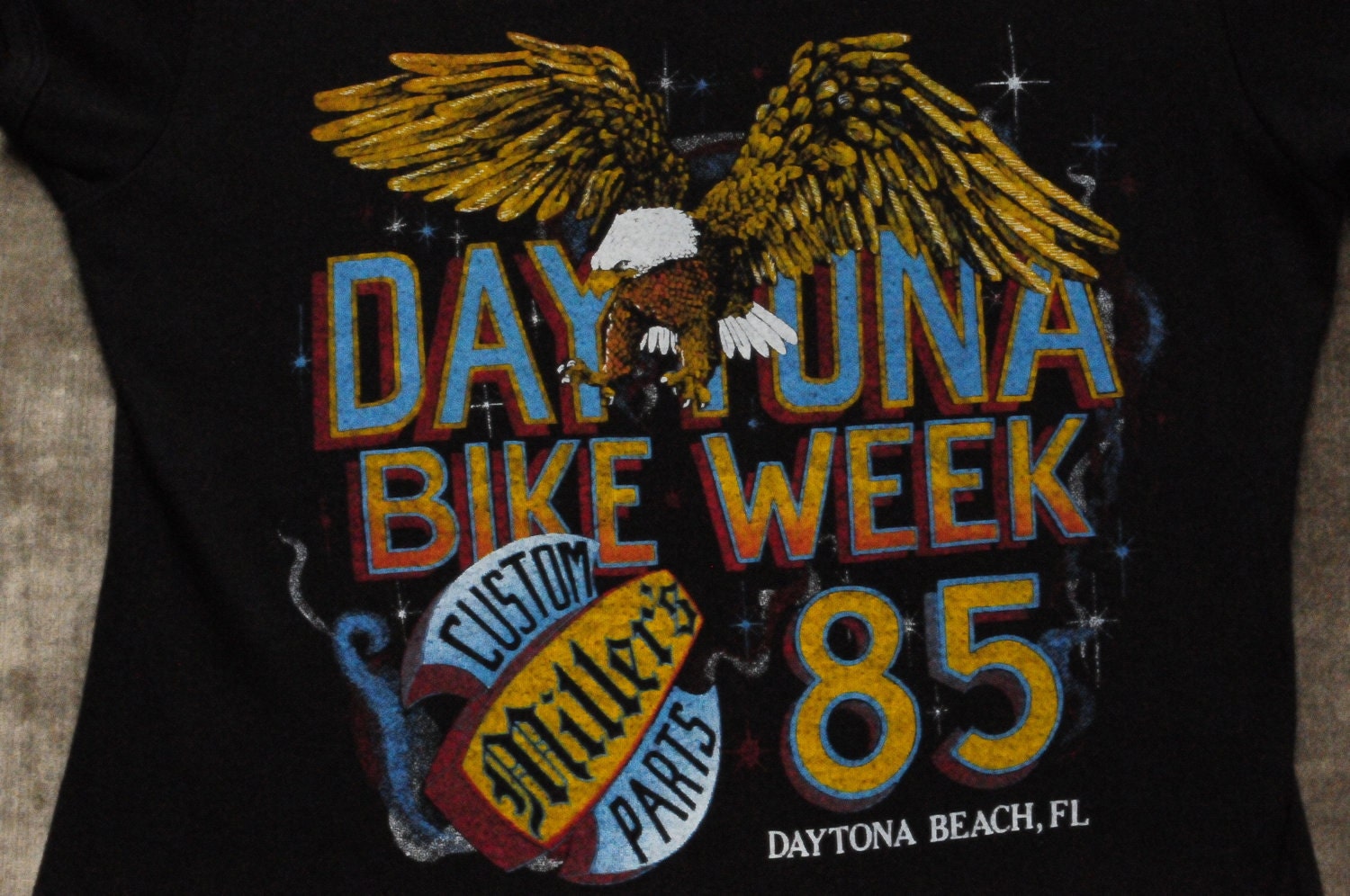 Harley Davidson Size M Daytona Bike Week Custom Millers Parts 1985
